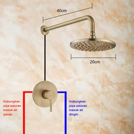 Shower Dinding Air Panas Dan Dingin Fungsi Tunggal/Keran Shower Set Kamar Mandi