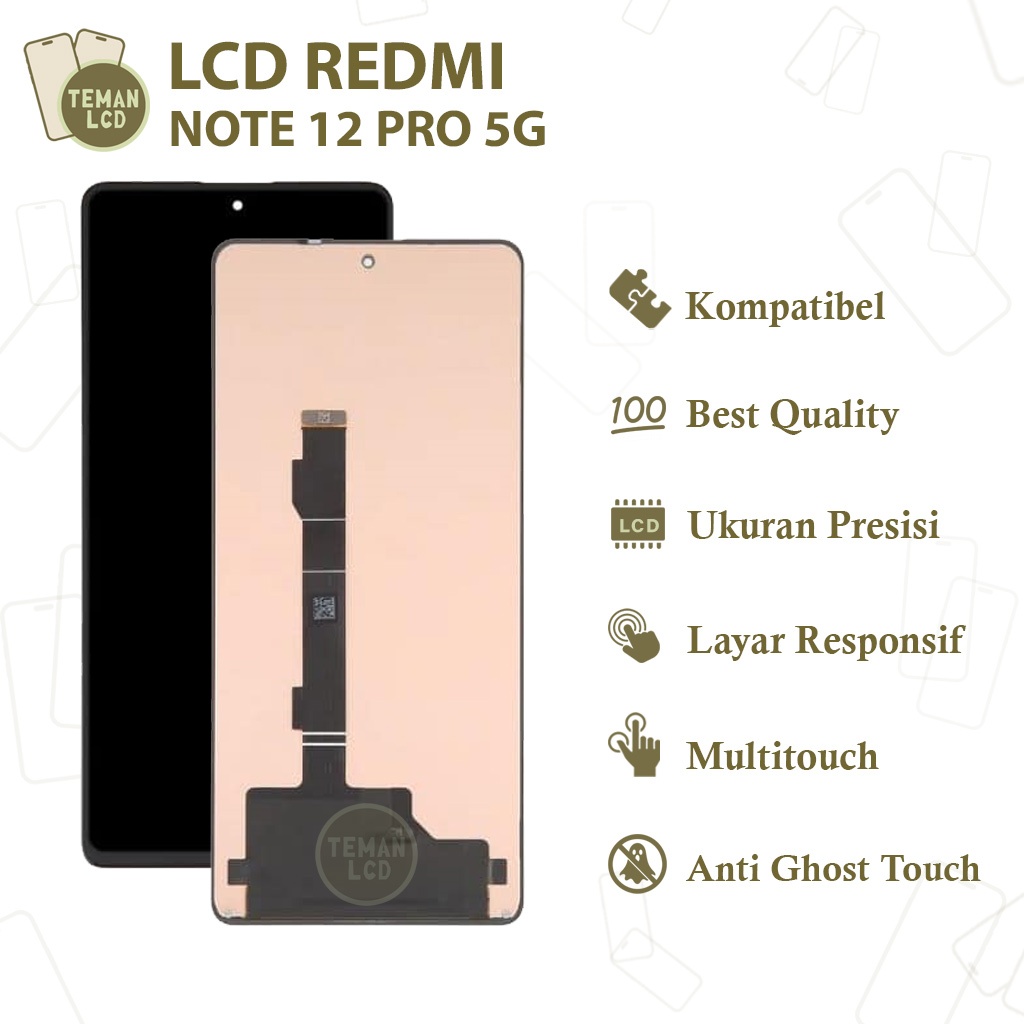 LCD Redmi Note 12 Pro 5G - Original 100% Fullset Touchscreen