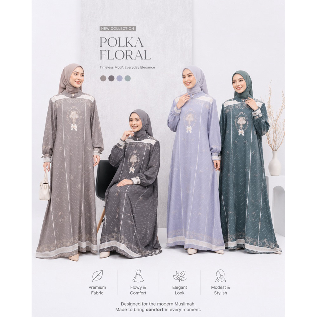 Gamis Motif Set Hijab by juragan gamis polos bahan