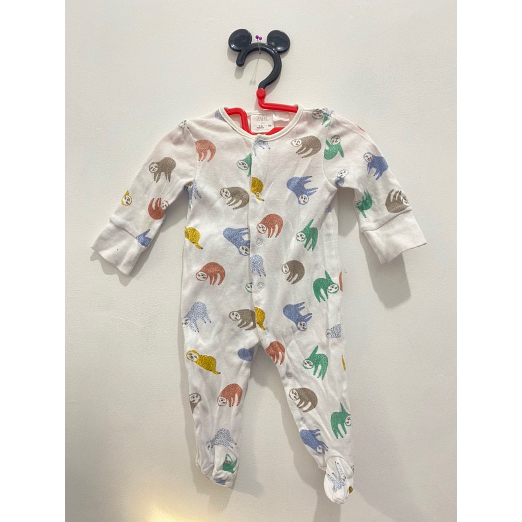 Preloved Baju Tidur Sleepsuit SS Bayi Tag 1-3bulan zara