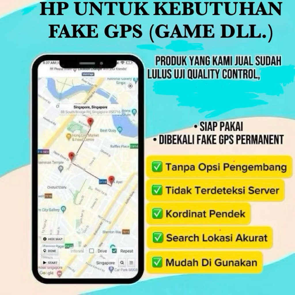 HP FAKE GPS ONLINE BEKAS | PERMANEN 100% | TANPA OPSI PENGEMBANG FAKE GPS
