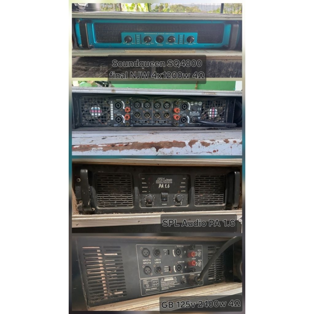 Power Amplifier Soundqueen Sq4800 & SPL Audio Pa 1.6