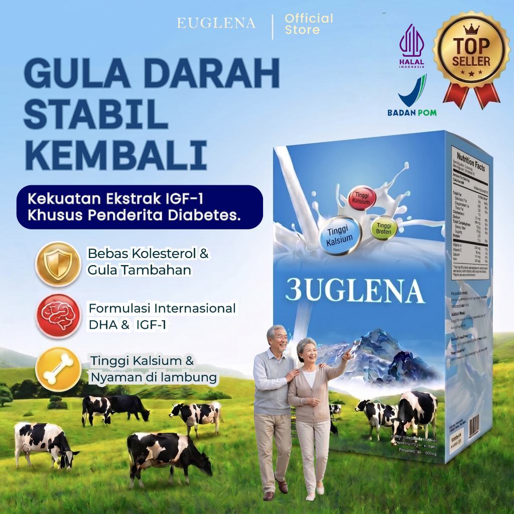 EUGLENA Susu Penyeimbang Gula Darah Susu Kolostrum Tinggi Kalsium Aman Untuk Penderita Diabetes Bant