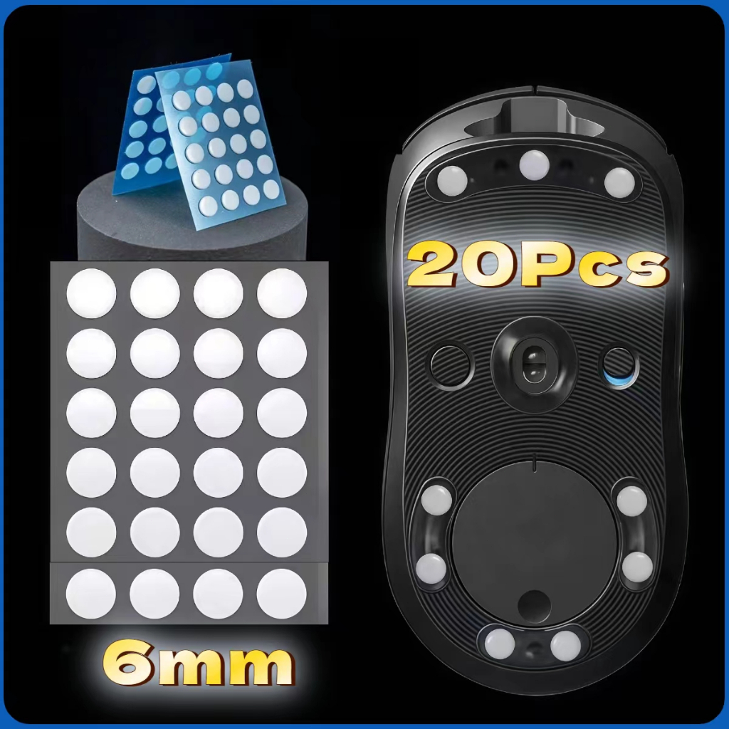 Alas Kaki Mouse 20 PCS Skates Mouse Glide Dot DIY Universal Pengganti Kaki Mouse Mousefeet Ice Licin