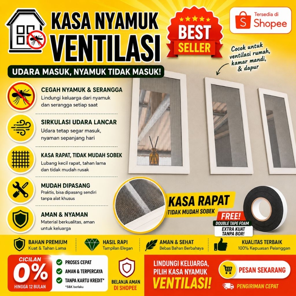 kasa nyamuk ventilasi 40