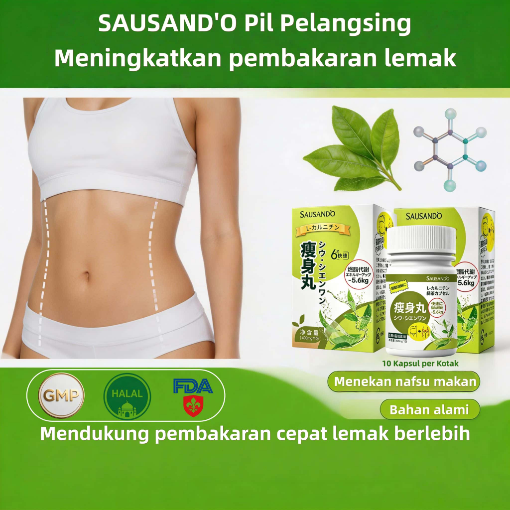 Sausando L-Carnitine - Obat Diet & Fat Burner, Penekan Nafsu Makan Alami, BPOM