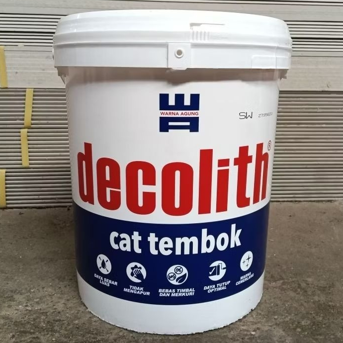 Cat Tembok Decolith Super White 25 Kg - Cat Interior Putih Paling Putih / Decolith Pail 25kg Putih B