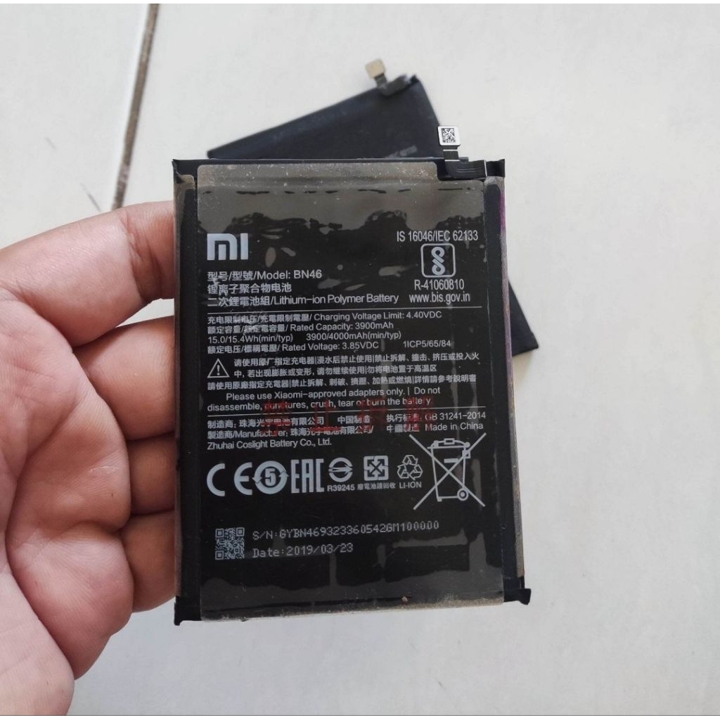 Baterai BN46 Untuk Xiaomi Redmi 7 / Note 8 Original Copotan Awet