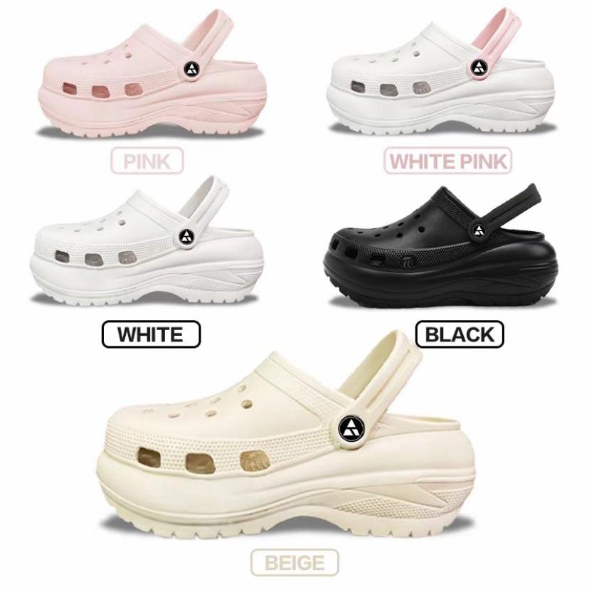 Sandal Kodok Baim Wanita Pria Korea Style Hak Tinggi 7 cm Sendal Kodok Fuji Wedges Mules Classic Cru