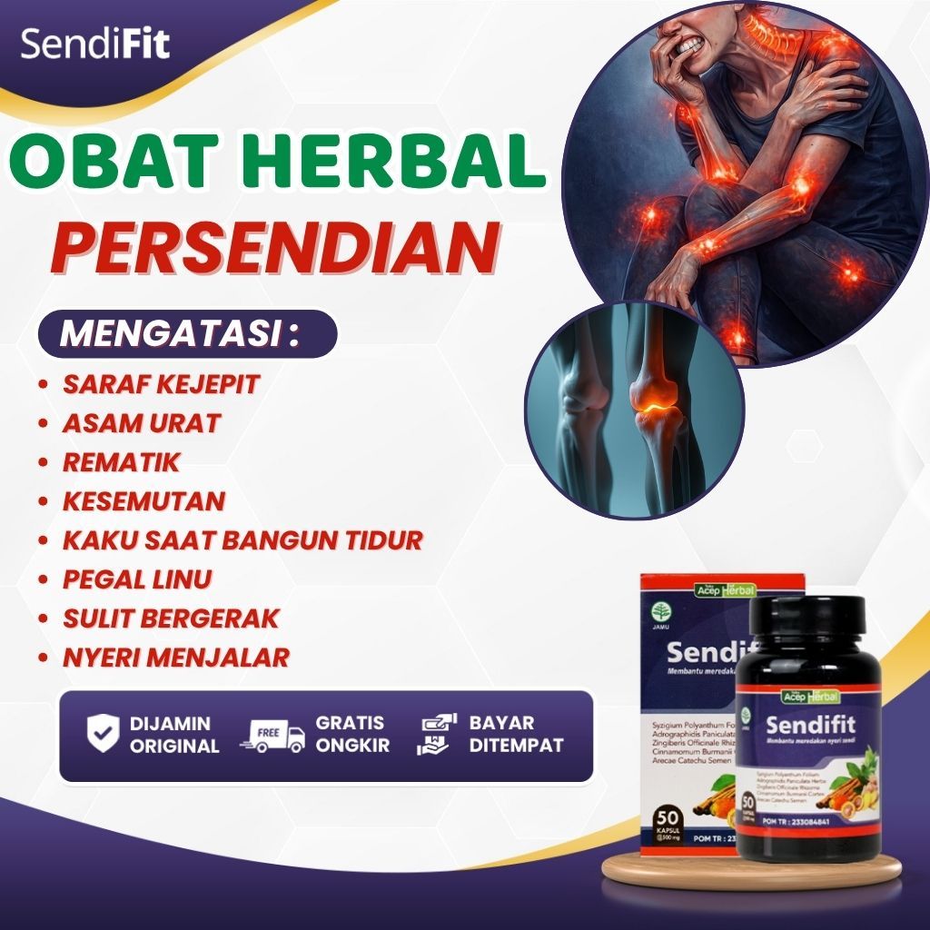 SendiFit Original BPOM Herbal Persendian Obat Rematik Radang Sendi Asam Urat Paling Cepat Mereda Nam