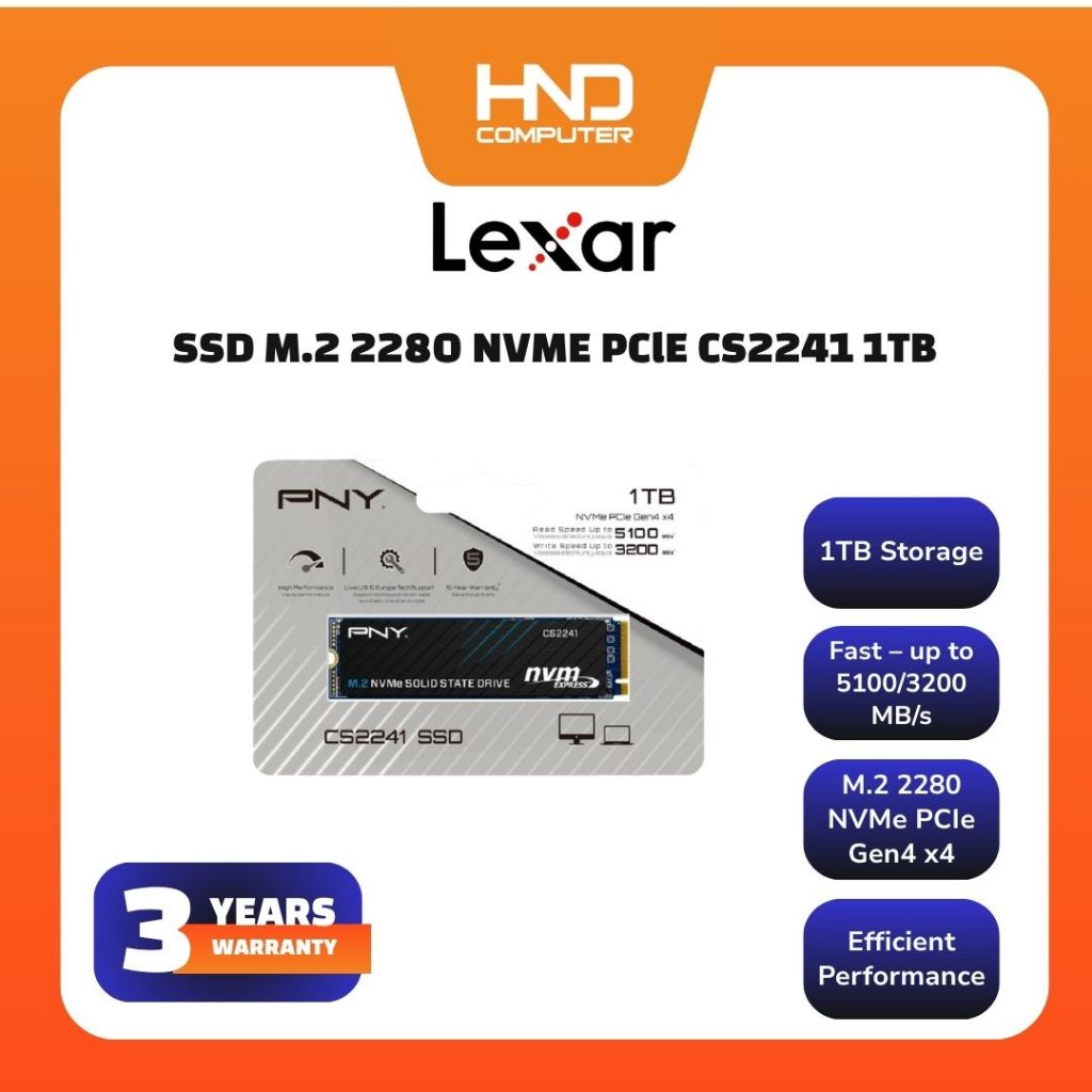 SSD PNY CS2241 1TB NVME M.2 Gen4x4