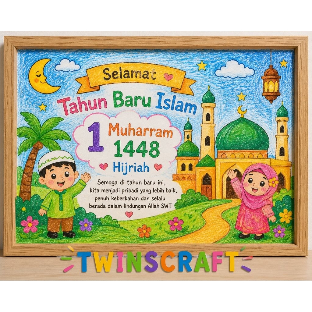 Poster Pawai Tahun Baru Islam 1448H Banyak Tema