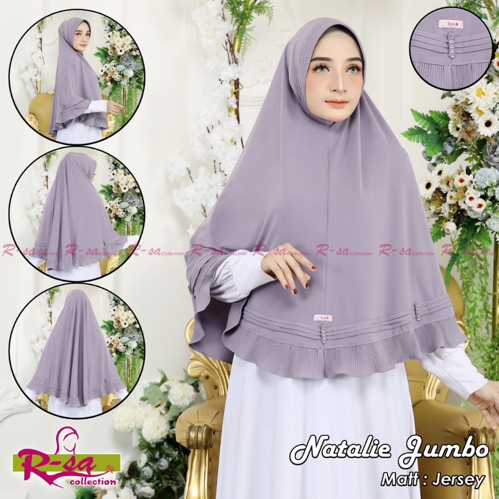 Hijab R-Sa Bergo - Jilbab Jumbo Bergo Jersey - R-Sa Natalie Jumbo