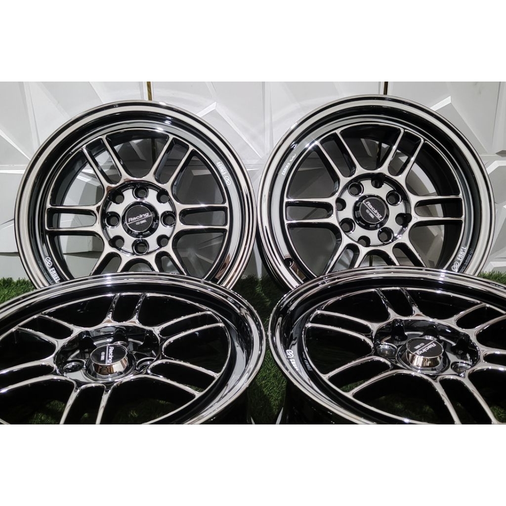 Velg R15 Enkei Rpf1 face2 black chrome