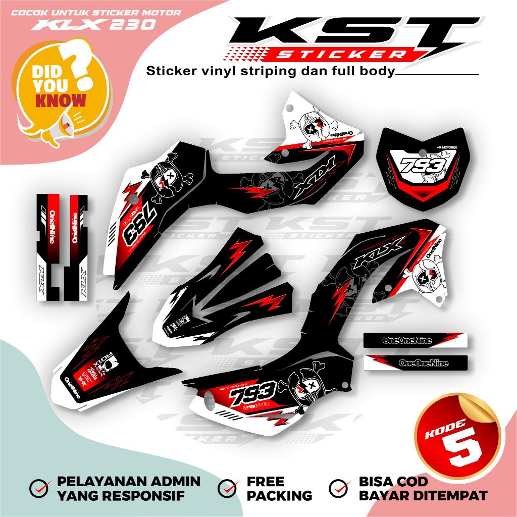 Decal Klx 230 sm / Decal klx / Decal Klx Super Glosy Premium ST. 05