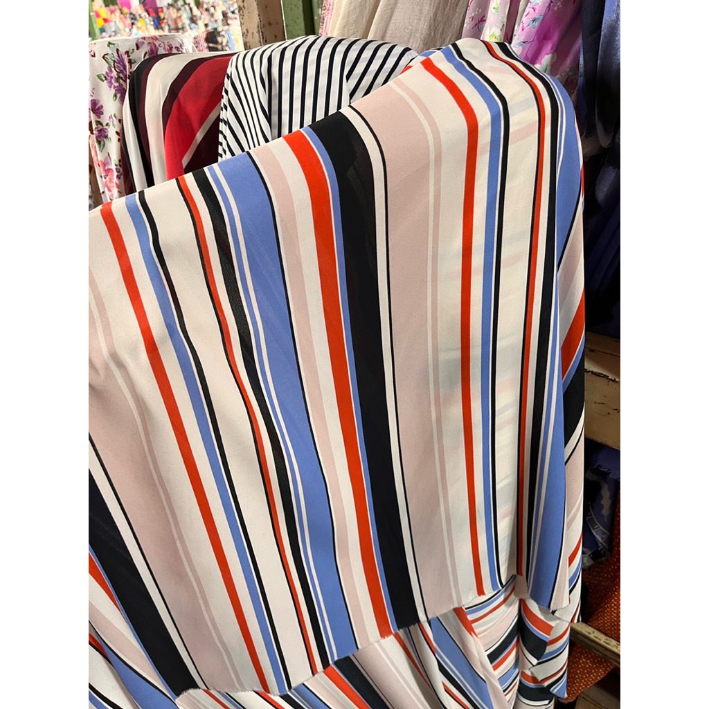 Kain zara crep/Zara crep motif/Bahan atasan