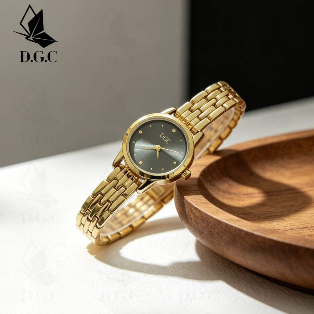 DGC 30249 Jam Tangan Wanida Dgc Model Korea Dial Bulat Minimalis Strap Stainless Elegan Kekinian Ter
