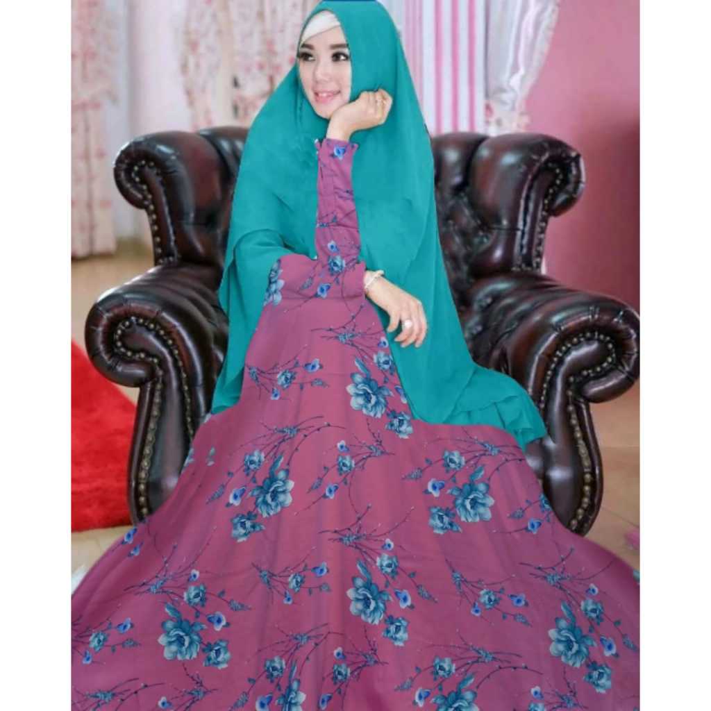 gamis set khimar.arista black