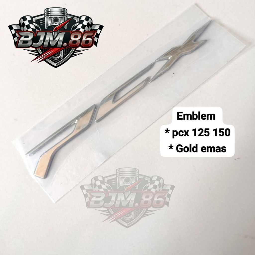 emblem logo tulisan PCX 125 150 warna gold
