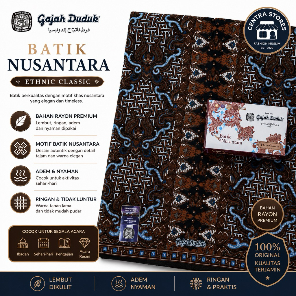 Sarung Gajah Duduk Batik Nusantara Original Terbaru