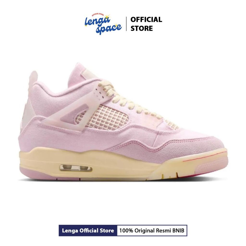 Sepatu Basket Wanita Air Jordan 4 Retro Tex Women's Basketball Shoes - Pearl Pink/Iced Carmine (IB67