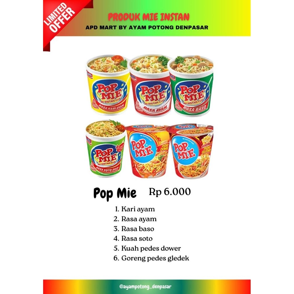 POP MIE INDOMIE // SEDAP CUP // MIE INSTAN