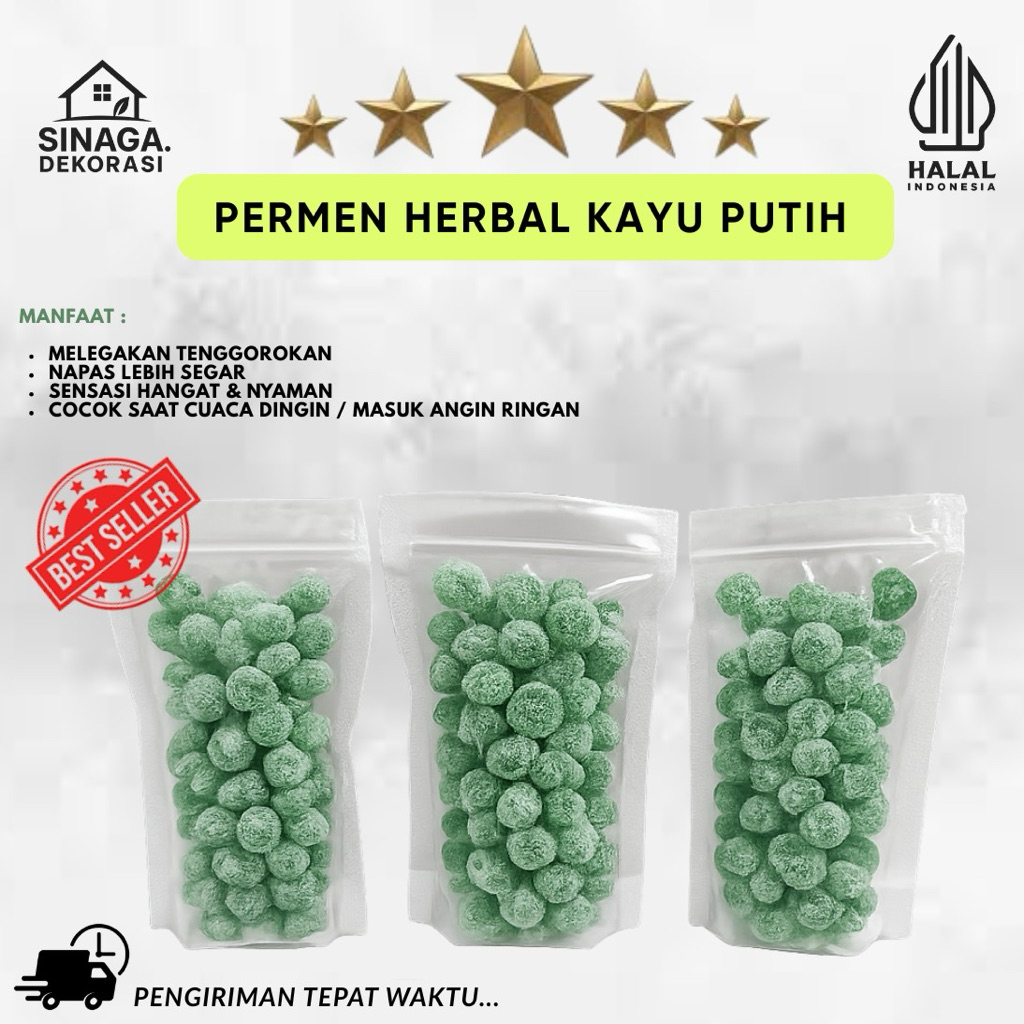Permen TERMURAH 100g minyak kayu putih Permen strong MINT