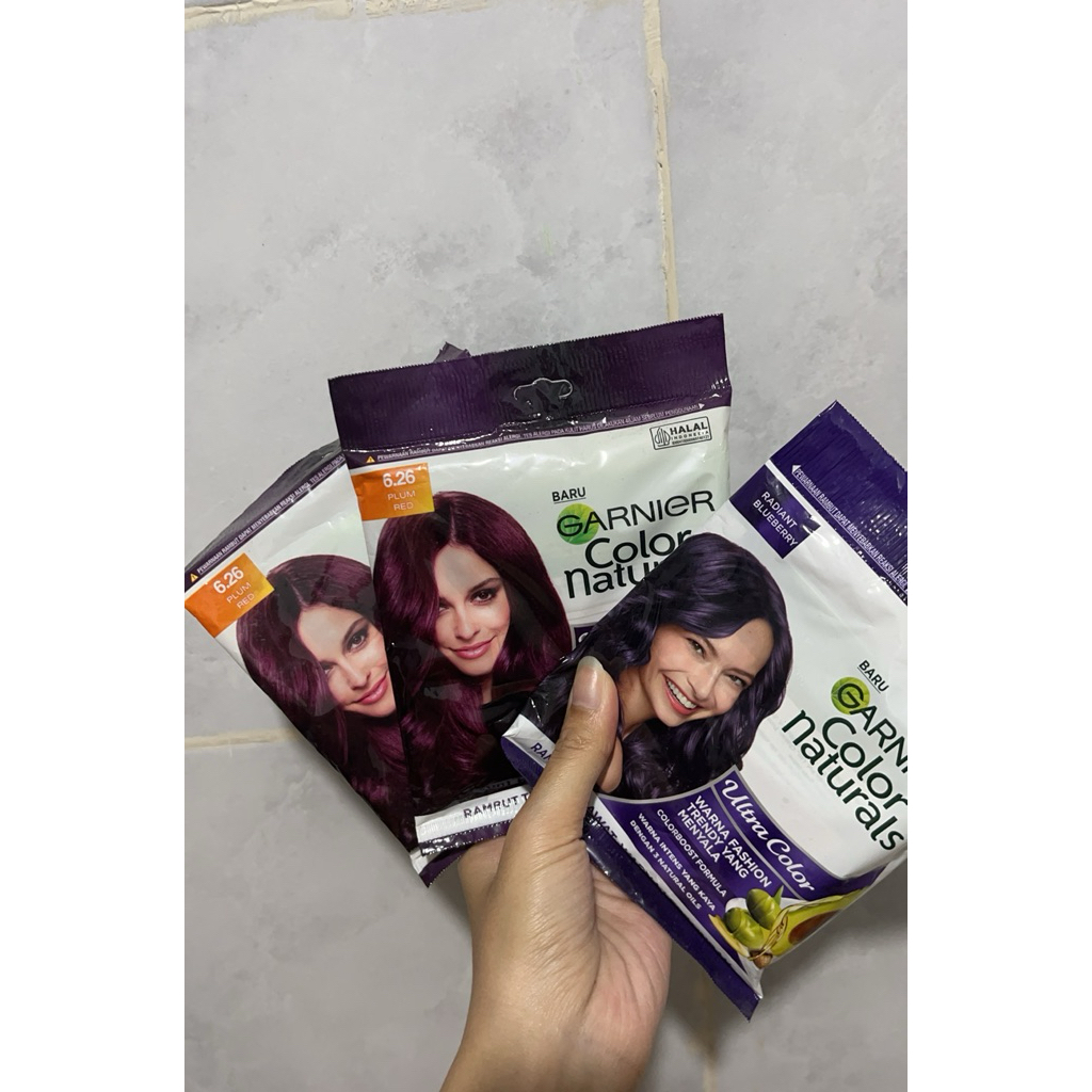 PRELOVED garnier plum red dan radiant buleberry