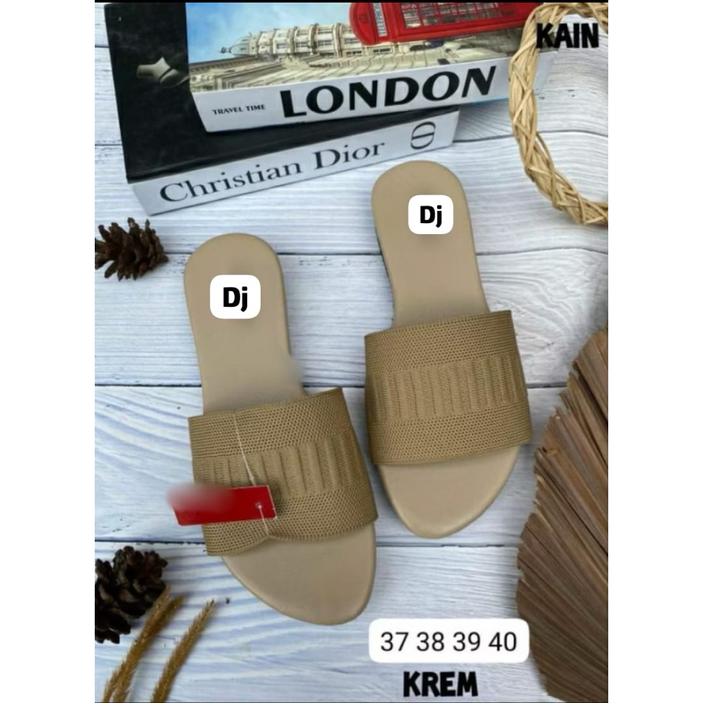 sandal slop kain teplek wanita