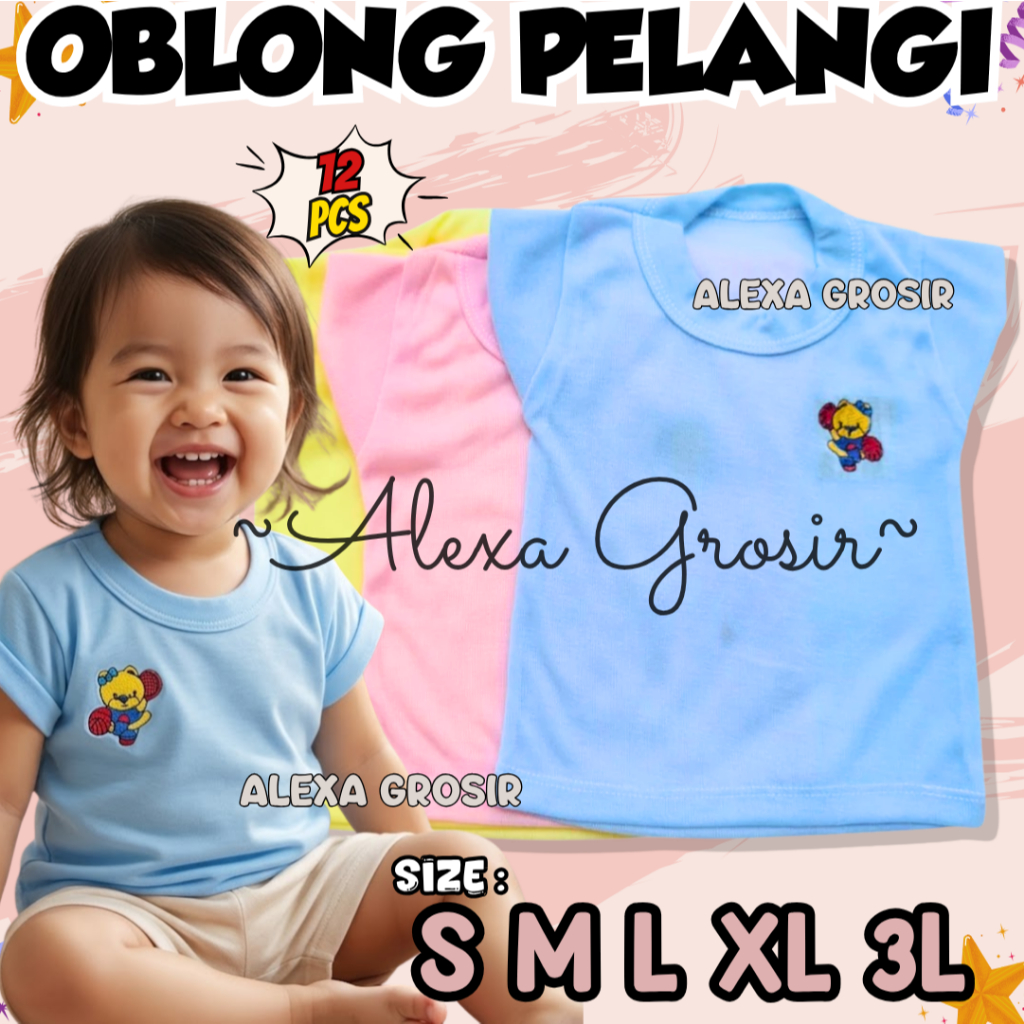 Kaos Bayi 0-6 Bulan Kaos Oblong Baju Bayi Newborn Baju Anak Laki Laki Perempuan Cewek Cowok