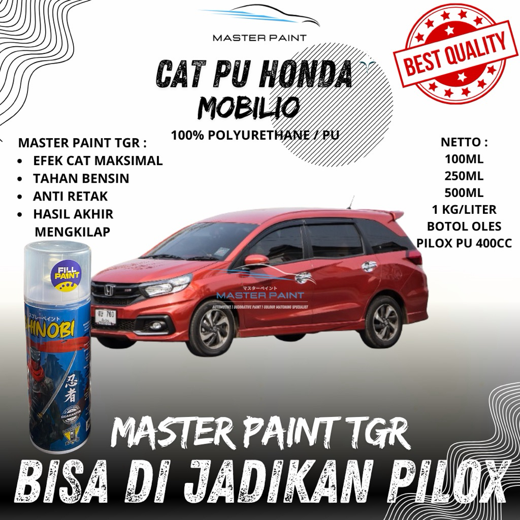 ( BISA DIJADIKAN PILOX ) Cat PU Honda Mobilio Merah ke Orange an Original