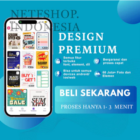 Template Desain Profesional Canva Pro Premium Account | Full Fitur | Invite Tim | Android IOS Web | 