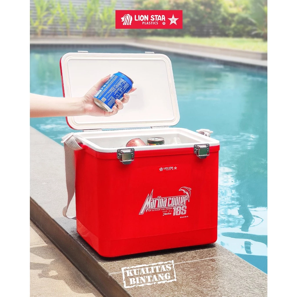LION STAR Marina Cooler Box 18S 16 Liter Kotak Pendingin Es Serbaguna Original Kuat Awet