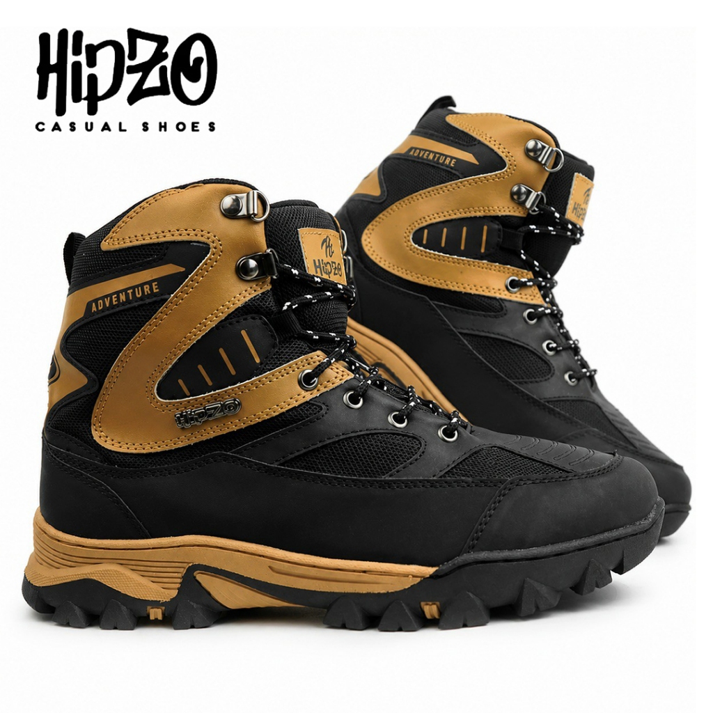 PROMO TERBARU Sepatu Hiking Hipzo M072 Boots High Quality Untuk Pria Size Jumbo Ori Pendaki