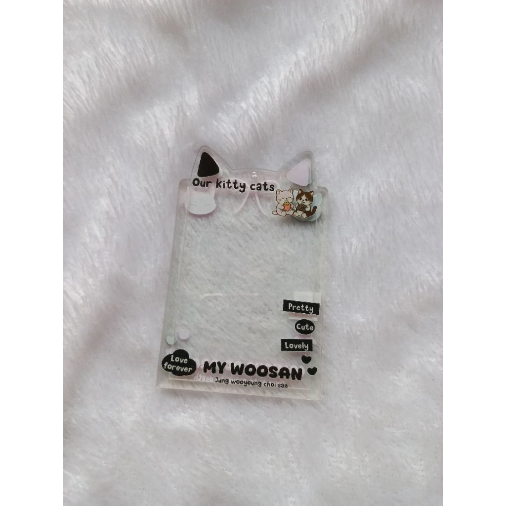 photocard holder card holder fanmade ateez aniteez woosan version double sided