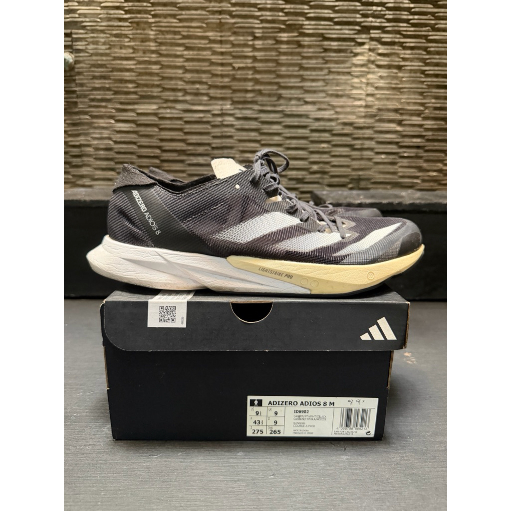 Sepatu Lari Adidas Adizero Adios 8 Male - Size 43 1/3 - Second - Original