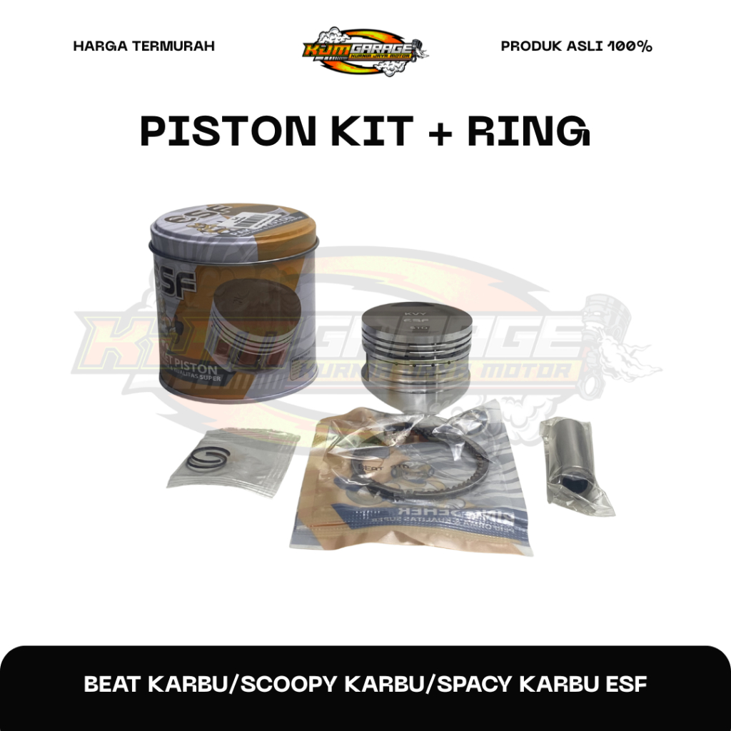 Piston Kit + Ring Beat Karbu/Scoopy Karbu/Spacy Karbu ESF