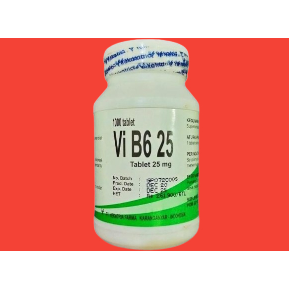 vitamin b6 yekatria 25 mg isi 1000