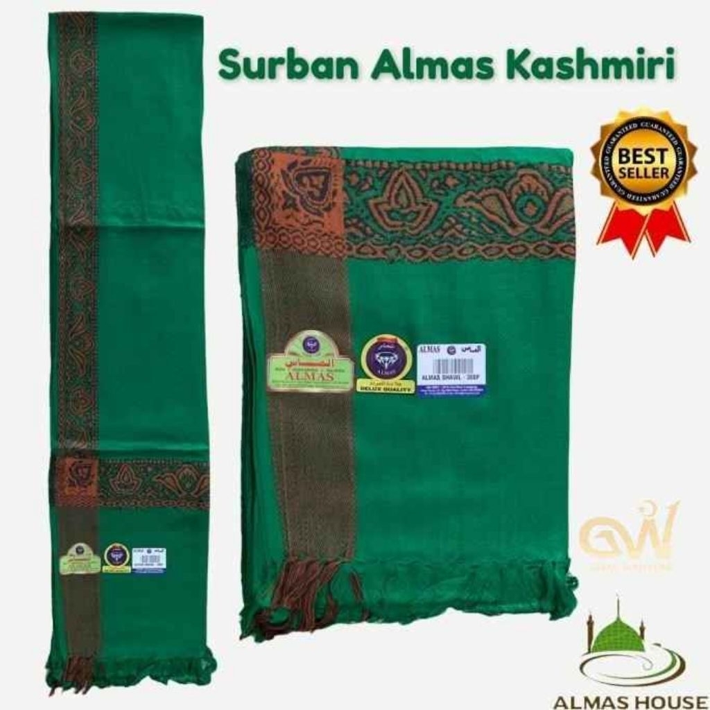 Surban Almas TriStar | Surban Kashmiri | Surban Polos Dewasa | Surban Dewasa