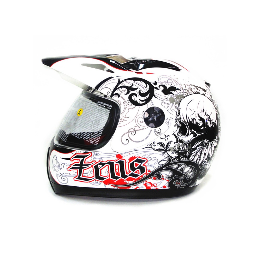 ZEUS ZS 2100 WHITE E13 WHITE FULL FACE HELMET