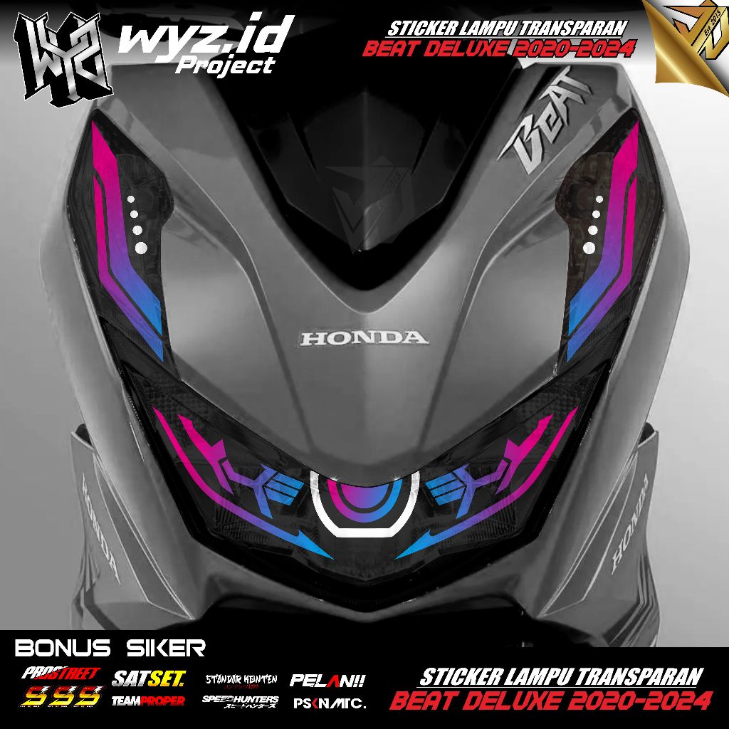 Sticker Variasi Lampu Alis Motor BEAT DELUXE-STREET 2020-2023