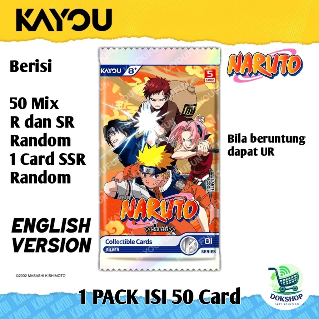 (Naruto) Mystery Pack Kartu Kayou Naruto 100% Original (1 Mystery Pack / Box = 50 Kartu)