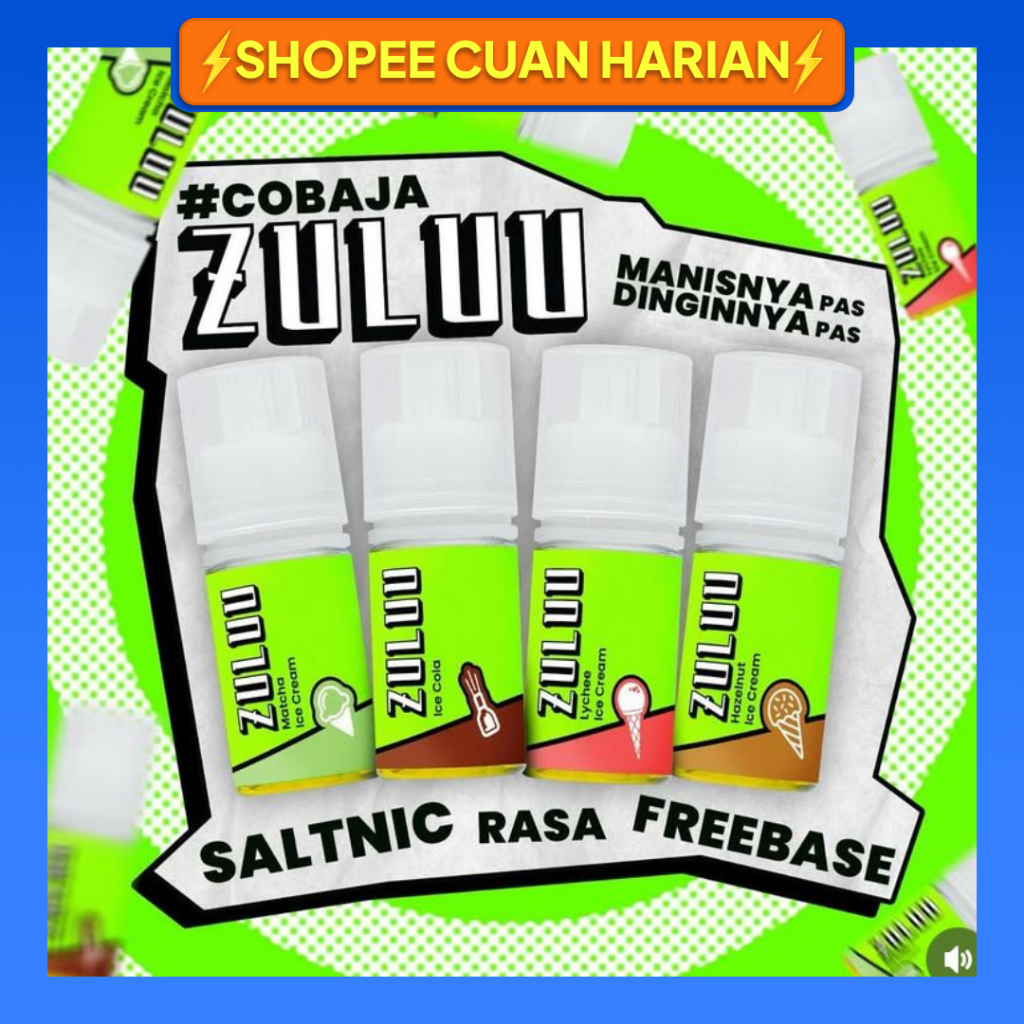 ZULUU SALTNIC RASA FREEBASE NEW FLAVOUR 30ML 100% ORIGINAL BY KOKO SARANG