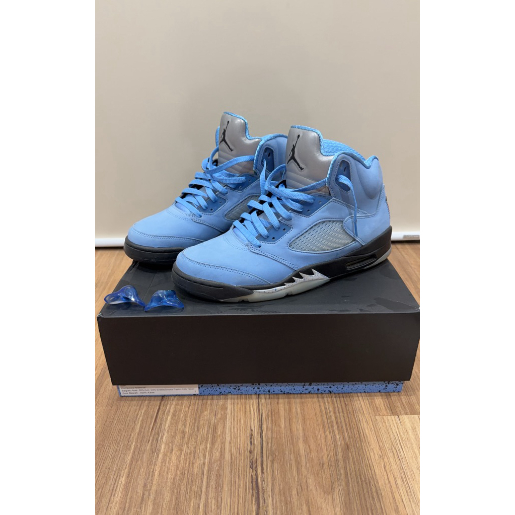 Air Jordan 5 Retro "UNC" sneakers in University Blue US 11 Eur 45 UK 10 CM 290 Preloved