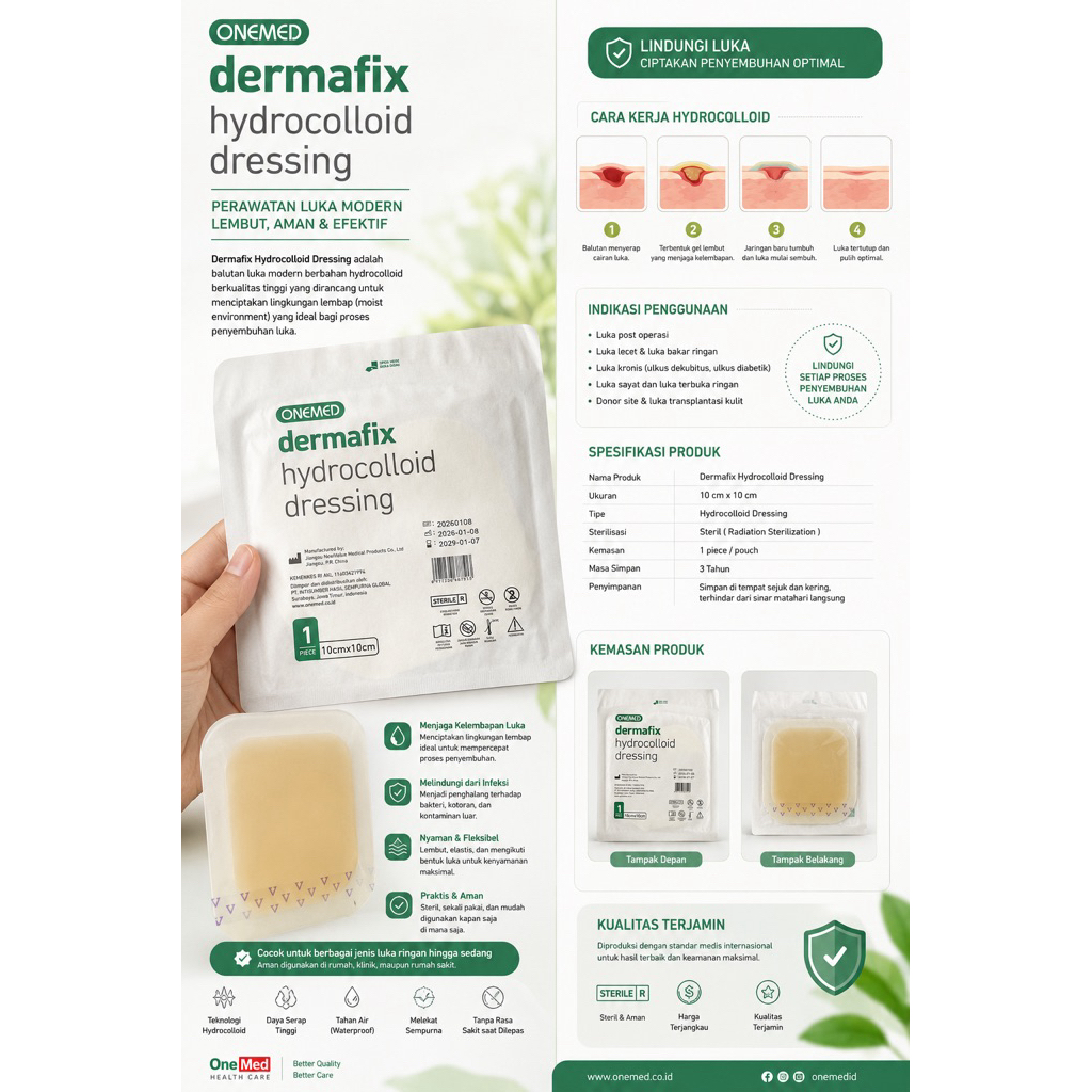 Hydrocolloid Dressing/Perawatan Luka Modern/Anti inflamasi