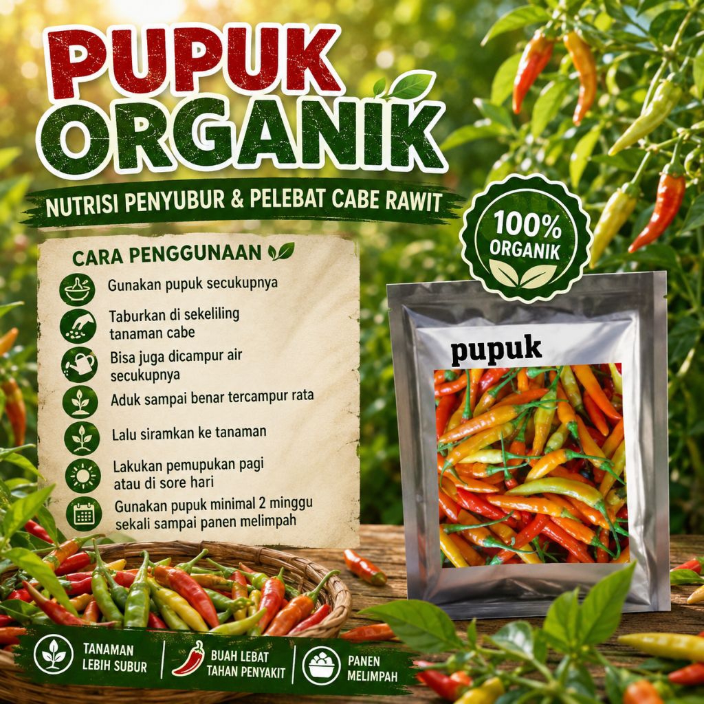 pupuk organik pelebat cabe