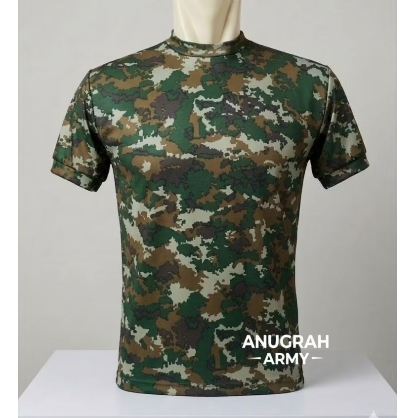 Kaos Dry Fit TNI Terbaru Sage Green Lengan Pendek
