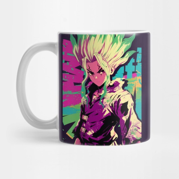 Senku Neon Dr. Chad Poster - Dr Stone Senku Anime Tea Mug