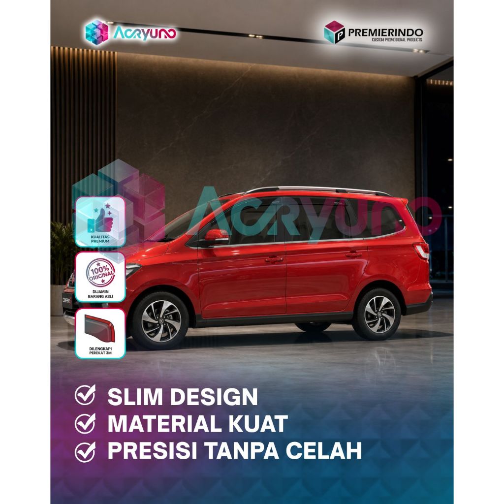 Talang Air Wuling Confero Slim Model Injection Premium - Side Visor Confero S / DB Anti Tampias & El