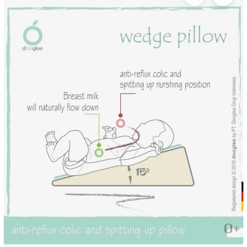 Doogle wedge pillow (preloved) bantal anti gumoh